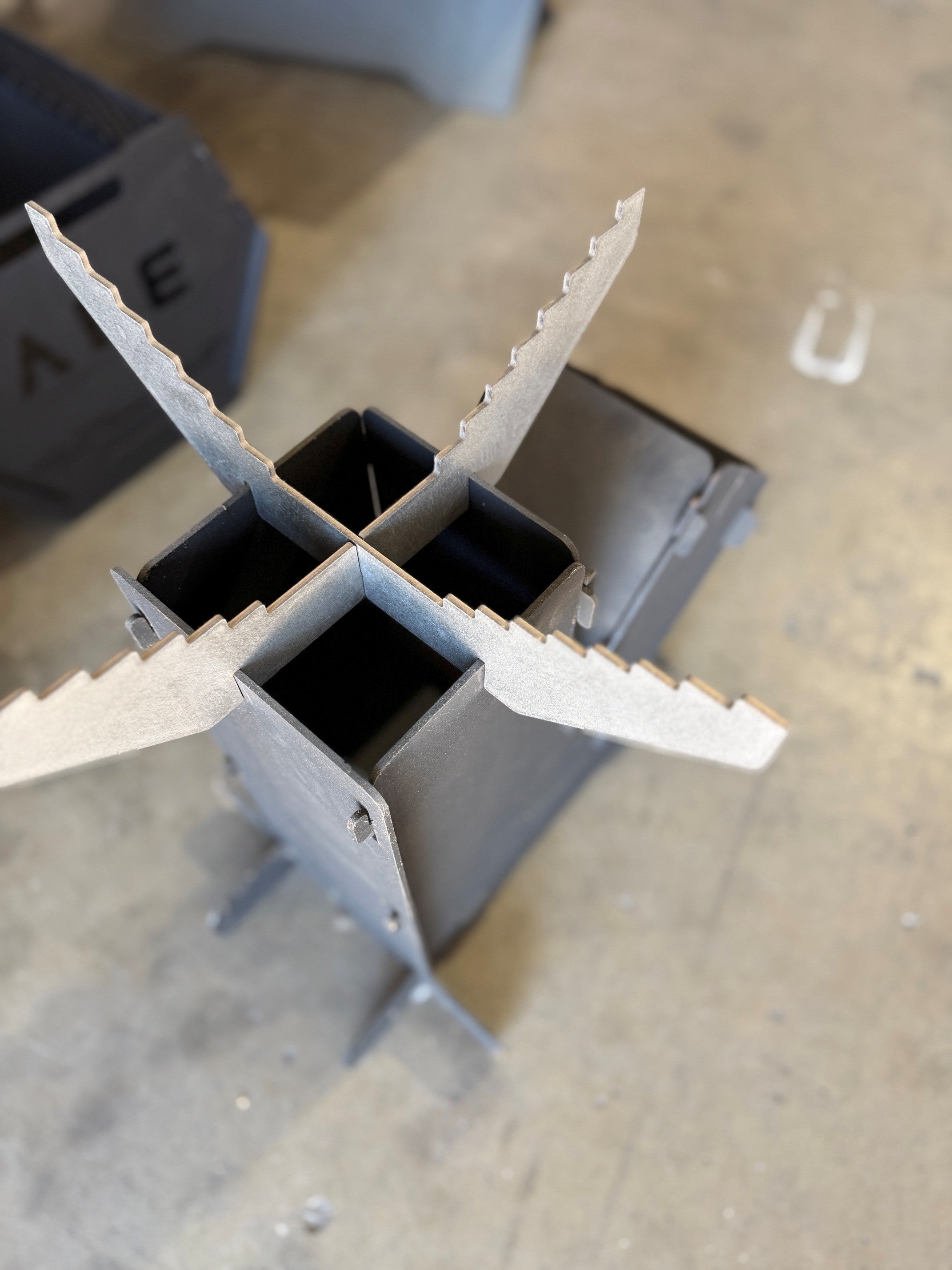 laser cut flat pack fire pit and grill 3mm steel with pan holder grate Mackay Queensland Australia