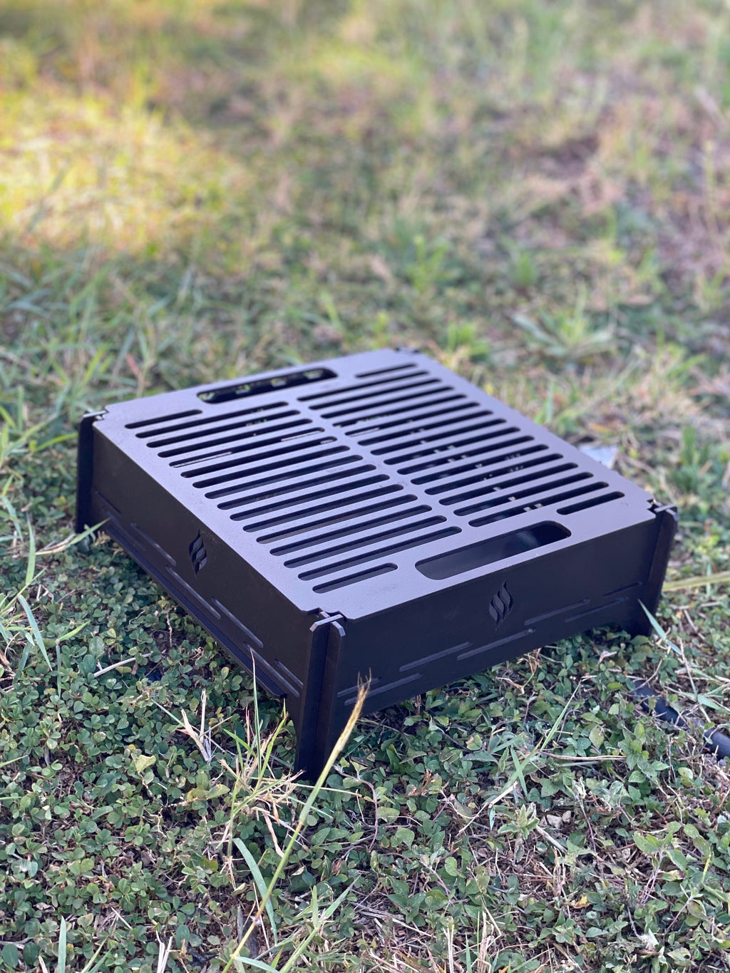 laser cut flat pack fire pit 3mm steel compact size balcony camping Mackay Queensland Australia