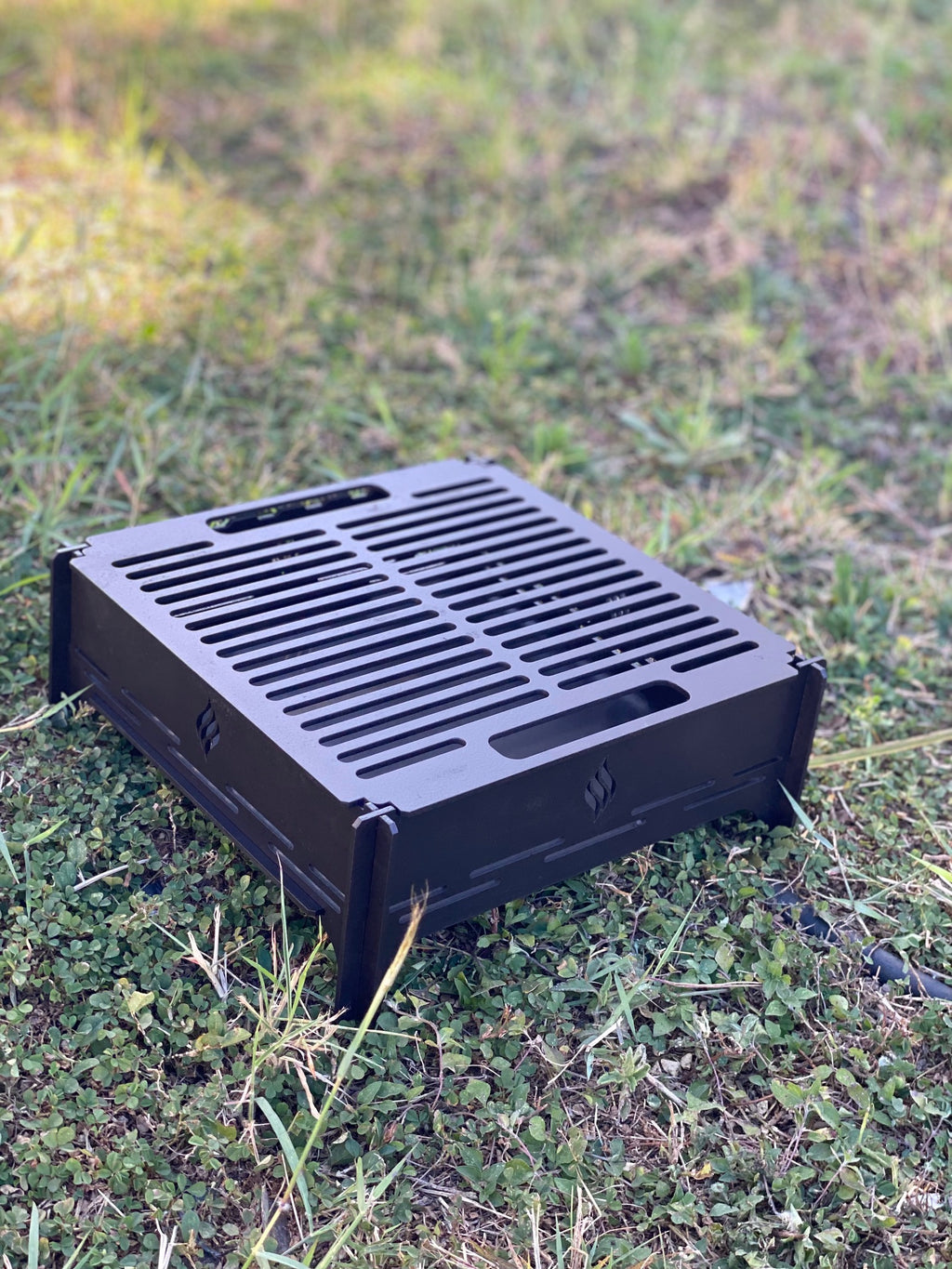 laser cut flat pack fire pit 3mm steel compact size balcony camping Mackay Queensland Australia