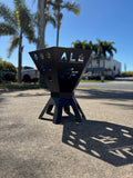 laser cut steel fire pit steel heatproof paint custom customisation Mackay Australia