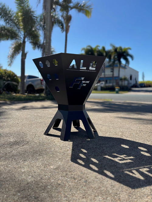 laser cut steel fire pit steel heatproof paint custom customisation Mackay Australia
