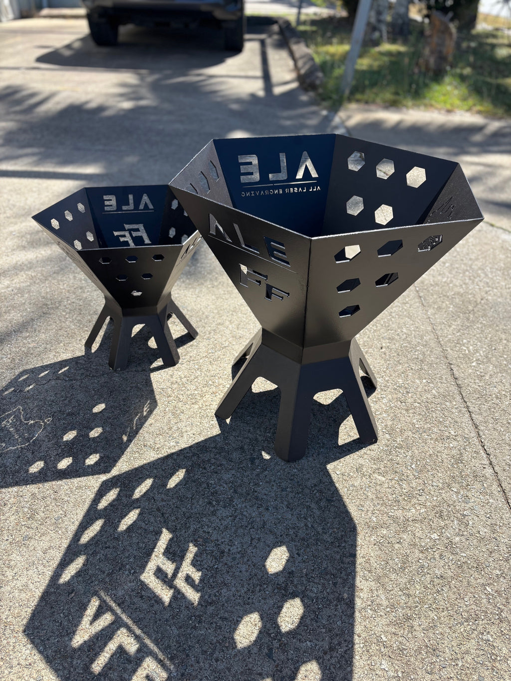 laser cut steel fire pit steel heatproof paint custom customisation Mackay Australia